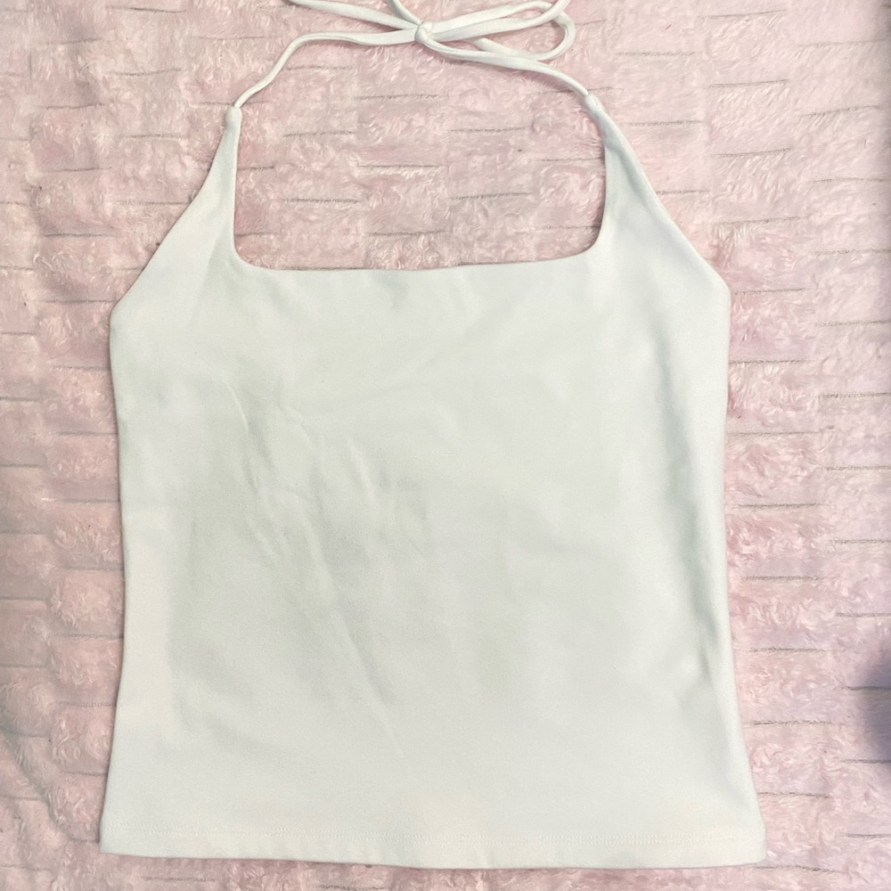 White halter top